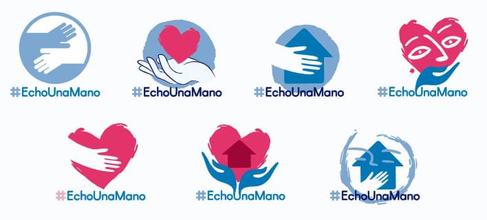 #EchoUnaMano NGO logotype designs by Javier lorenzo Fdez (@jalofernandez)
