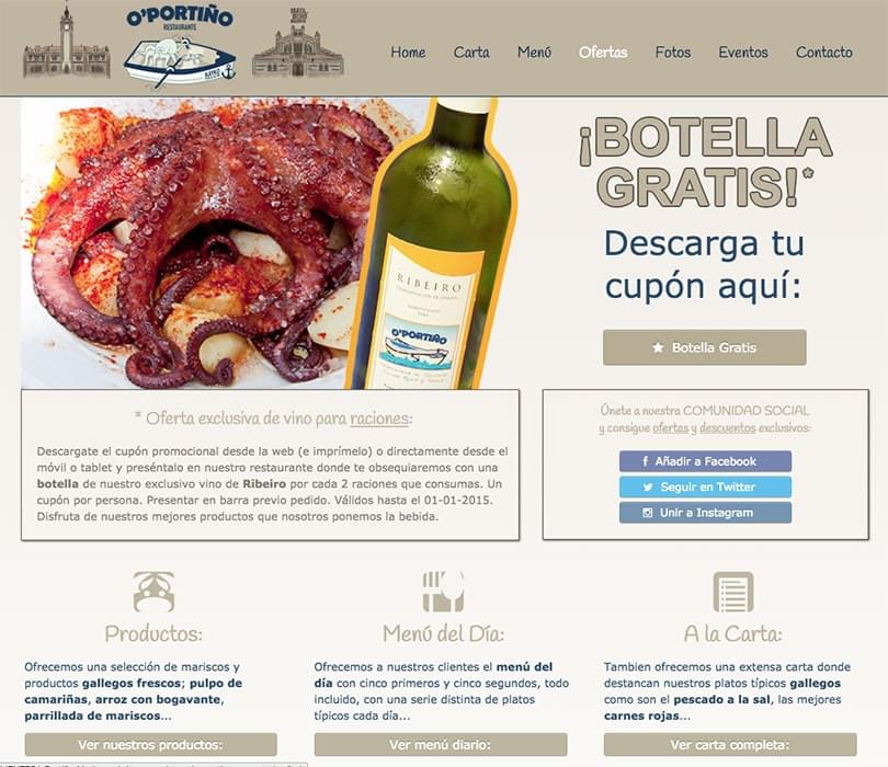 O´Portiño restaurant website intro by Javier lorenzo Fdez (@jalofernandez)