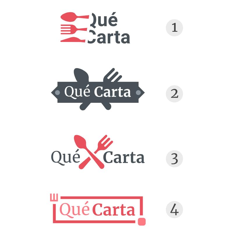 QuéCarta logotype designs overview by Javier lorenzo Fdez (@jalofernandez)