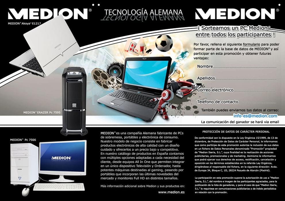 Medion promo flyer layout by Javier lorenzo Fdez (@jalofernandez)
