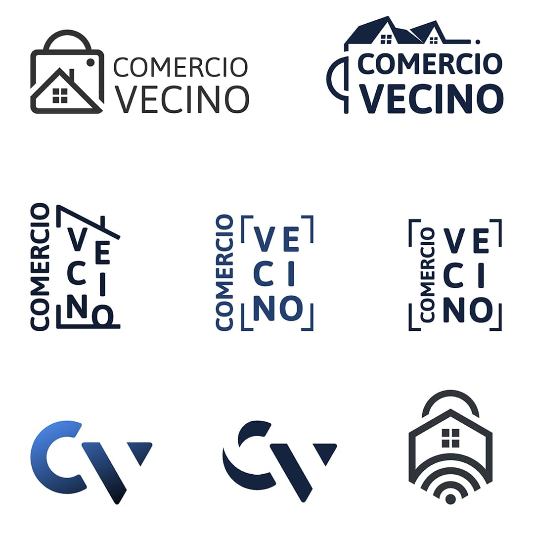 Comercio Vecino logotype designs by Javier lorenzo Fdez (@jalofernandez)